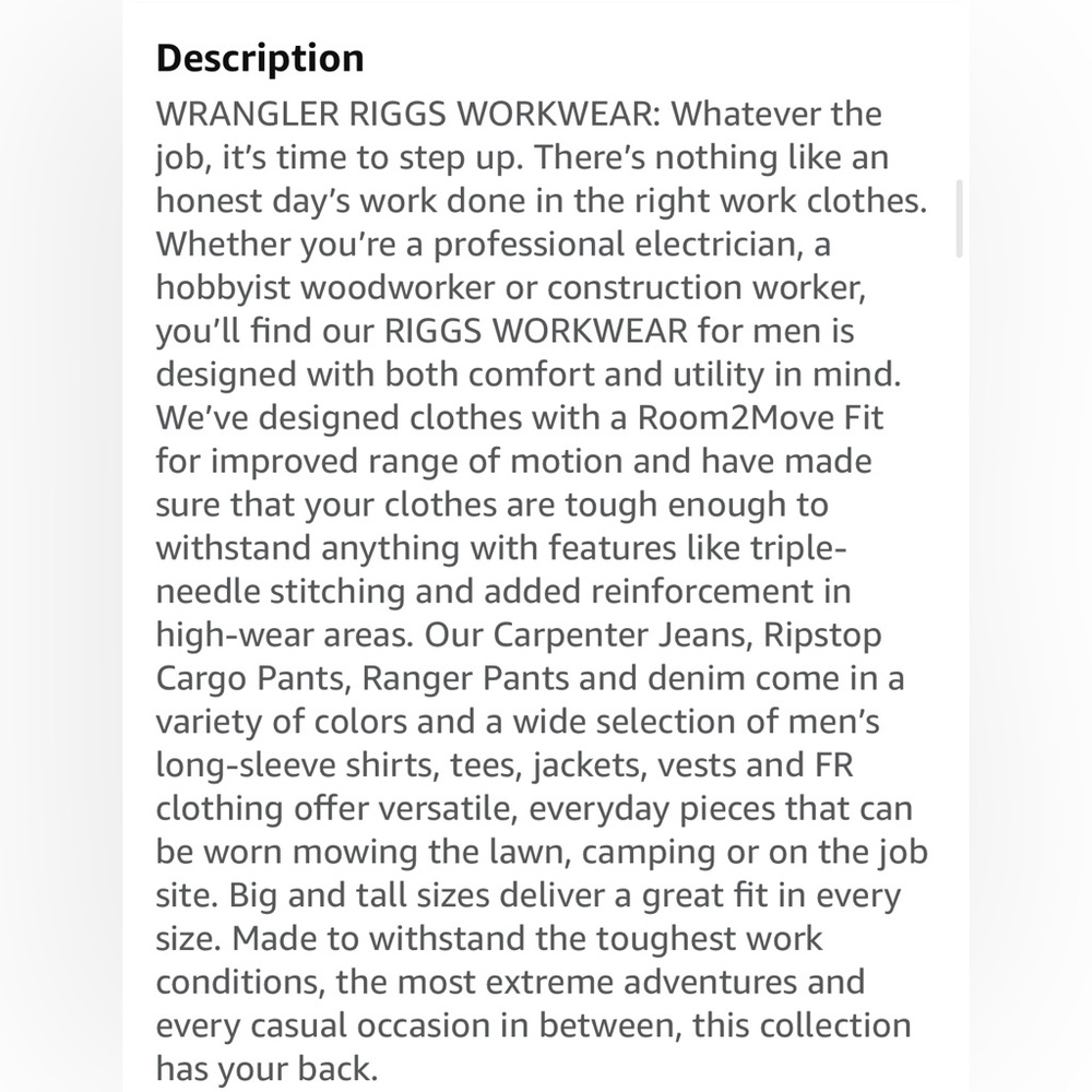 NWT Wrangler Riggs Workwear Men's Ranger Relaxed Fit Pants 44x30 - Picture 13 of 13